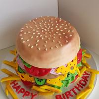 Burger cake