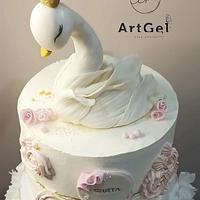 Swan cake 