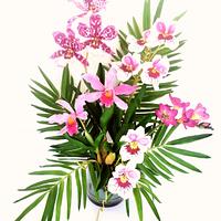 Tropical flowers arrangement