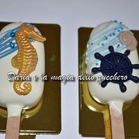 cakepop sicles sea theme