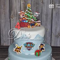 Paw Patrol Christmas cake