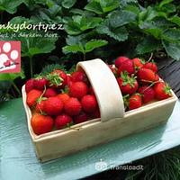 3D cake basket of strawberries