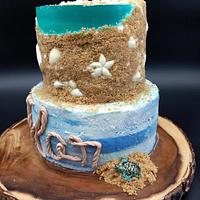 Beach-themed Jelly Cake