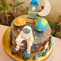 Space theme cake