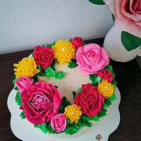 Flower bouquet cake 