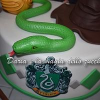 Harry Potter Slytherin cake