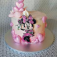 Handpainted Minnie cake