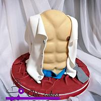 Male torso cake
