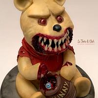 The dark side of Winnie the Pooh my piece for CREEPY WORLD CAKE COLLABORATION by Brenda Salcedo