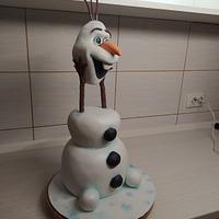 3d Olaf cake