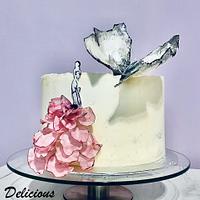 Flowery Dress b-day cake
