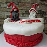 Gnome Christmas cake 