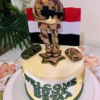  Army Soldier cake& figure