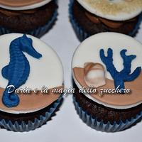 Sea themed cupcakes