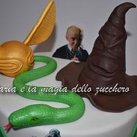 Harry Potter Slytherin cake
