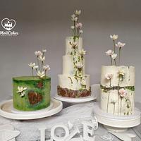  Wedding cake set in natural style