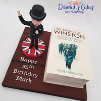 Winston Churchill themed cake