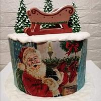 Santa theme cake