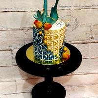 Mexican tile cake