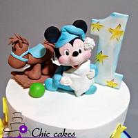 Baby mickey mouse cake