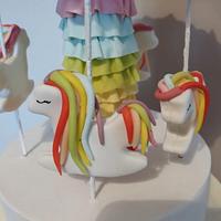 Rainbow carucel cake
