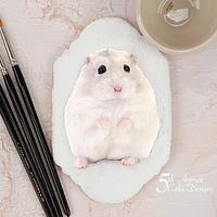 How to Dimensional Pipe and Paint a Pet Hamster Cookie Art 🐹🖌️😋