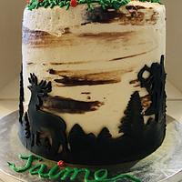 Deer hunter birthday cake