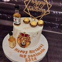 "Lion cake for him"