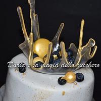 Isomalt marble cake