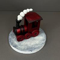 Cake topper vintage train