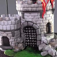 Medieval Castle and Dragon Cake