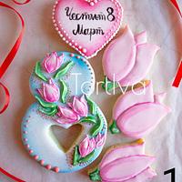 Decorated cookies for Woman's Day