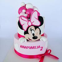 Minnie birthday cake 