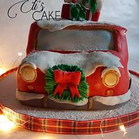Christmas Car Cake