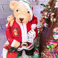 Teddy bear santa