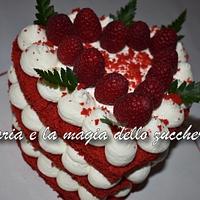 Red Velvet heart cake for Valentine's day