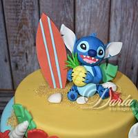 Stitch on the beach cake
