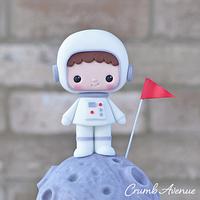 Cute Astronaut Cake Topper