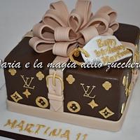 Louis Vuitton gift box cake