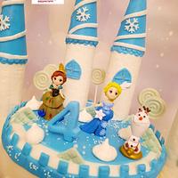 "Frozen Castle cake"