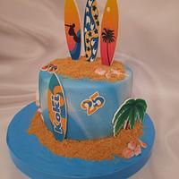 "Sea surfing cake"