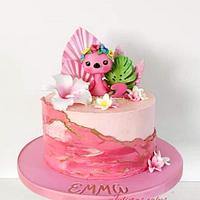 Flamingo  birthday cake