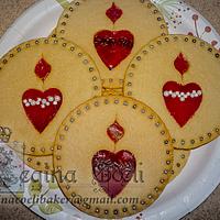 Hearts Stained Glass Cookies