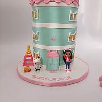 Gabby's dollhouse birthday cake 
