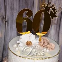 Ruffle cake for 60th birthday cake