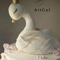 Swan cake 