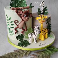 Bday safari cake