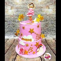 Ballerina baby girl cake