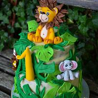 Jungle cake for the first birthday