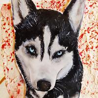 Painted portrait cake